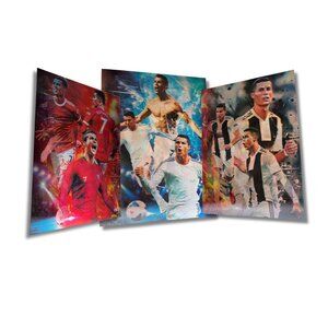 Cristinano Ronaldo 3D Motion Flip Poster, Soccer Legend Wall Art, Real Madrid